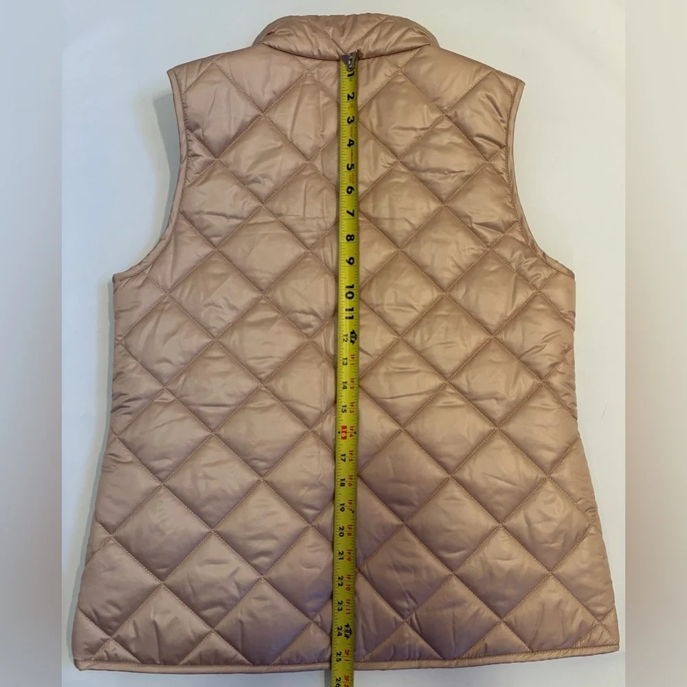 Kate spade Women’s Vest Full Zip Quilted Toasted Peanut Vest size Medium NWOT